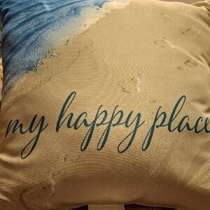 Mainstays Beach-Inspired Accent Pillow in Blue and Tan